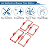 Ford Bronco Air Condition Outlet Vent Trim Cover Frame 4 x Red (2021-2024)