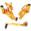 Suzuki GSXR1000 (2009-2016) Gold Adjustable Rearset Footpegs