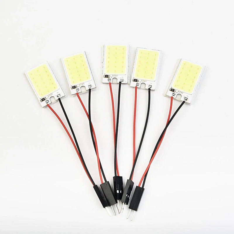 Car LED Panel Lights White COB 18LED Car Interior Dome Festoon