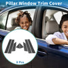 Ford EcoSport (2018-2022) Carbon Fiber Black 8pcs Door Pillar Window Trim