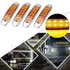 Truck Trailer 12V 4X Amber 12 LED Sealed Side Marker Clearance Lights