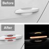 4 x Universal Car Door Handle Reflective Stickers - Scratch Protection Blue