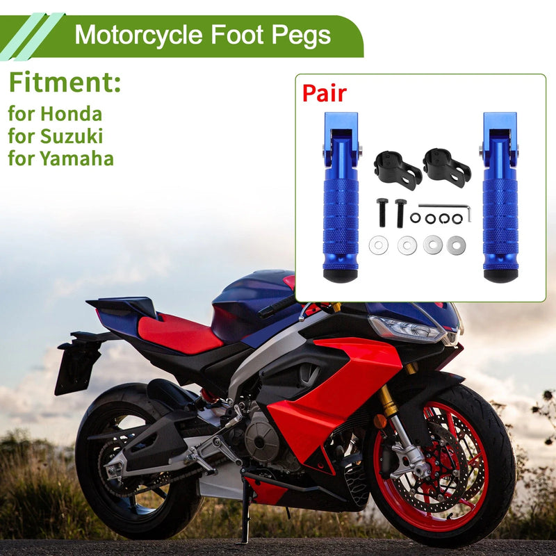 Honda / for Suzuki / for Yamaha Rear Brake Pedal Blue Motorcycle Foot Pegs