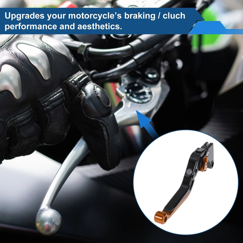 Honda CBR600RR 2007-2016 Black Orange Adjustable Brake Clutch Levers