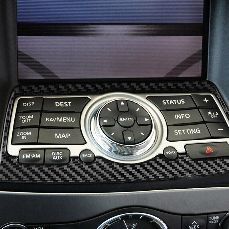 Infiniti G37 Carbon Fiber Center Multimedia Panel Cover (2007-2013)
