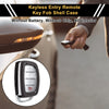Hyundai Elantra (2015-2021) Brown Silver Tone 4 Button Key Fob Shell Case