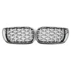 BMW E46 4D (2002-2005) Chrome Diamond Style Pair Front Kidney Grille