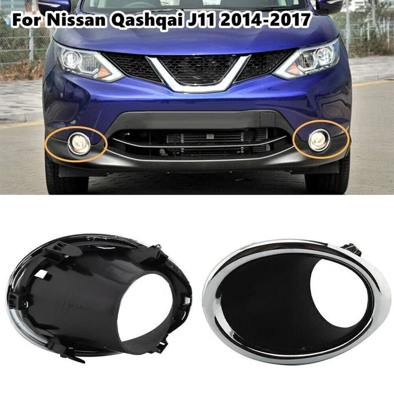 Nissan Qashqai Left/Right Fog Light Lamp Cover Bezel Trim 2 x (2014–2017)