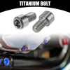 Motorcycle 4 x M6x10mm Universal Titanium Alloy Silver Bolt