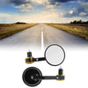 M8 Motorcycle – Black Gold Tone Aluminum 2 x Handlebar Mirrors