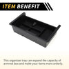 Chevy Silverado 1500 & GMC Sierra - Black Full Center Console Tray