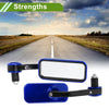 M8 Motorcycle 1 Set / Rear View Mirrors Square Shape Black Blue Aluminum Plastic /