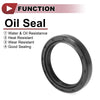 Make Model Rotary Shaft Seal 35x45x7mm Nitrile 70D Rubber Black 5 Pcs
