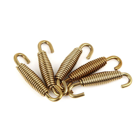 Motorcycle 10pcs 60mm Exhaust Pipe Stainless Steel Swivel Spring