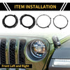 Jeep Wrangler 7 Inch Round Headlight Mounting Bracket Ring Set (2007-2018)