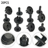 20 x Plastic Car Door Trim Clip Bumper Rivets Screws Panel Push Fastener Kit