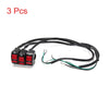 Motorcycle Handlebar 3 x Headlight Switch ON-OFF Button