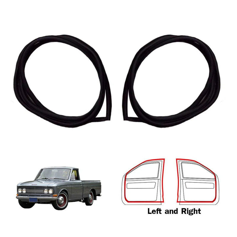 Pair Door Rubber Weatherstrip Fits Datsun 520 521 Ute 1300 Truck Pickup 1966-72