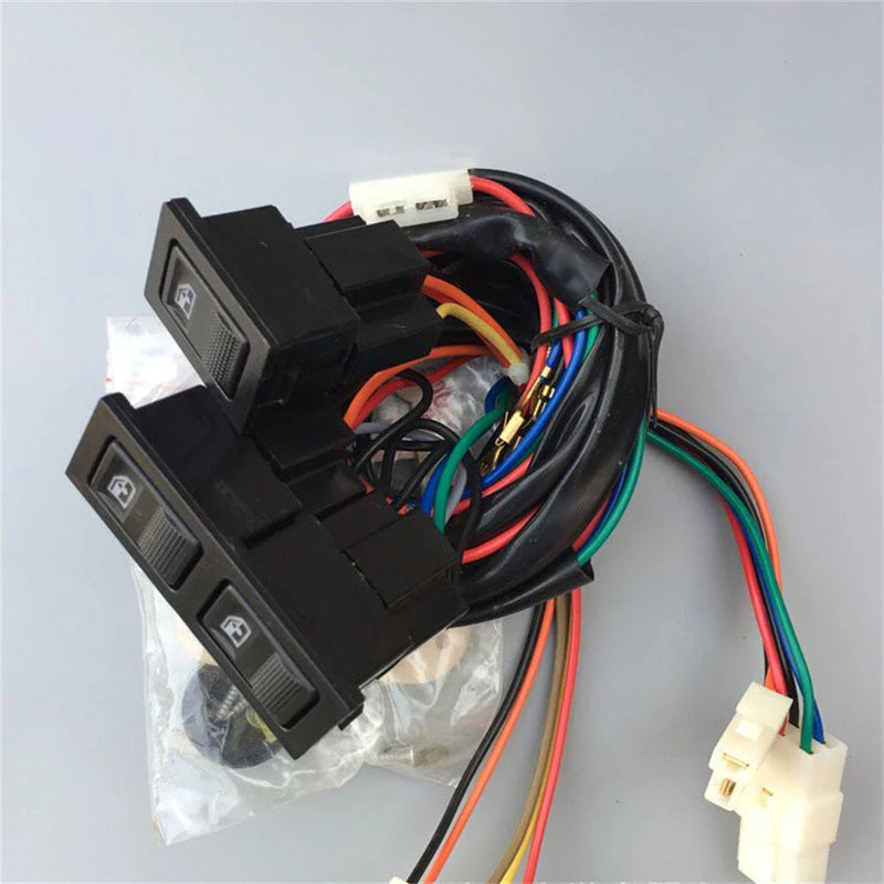 Door Lock Power Window 12V for Car Universal 3 Remote Switch Kit (Fits 2 Doors)