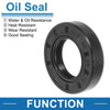 Oil Seal 25x45x10mm Seal Ring Rotary Shaft Nitrile Rubber Black 5 pcs