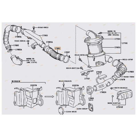 Toyota Hilux 4Runner Surf Air Cleaner Rubber Intake Hose (1993–1997)