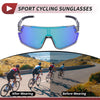Motorcycle Riding Goggles Green Lens Gray Frame Cycling Sunglasses