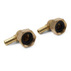 Pipe Connectors 2 x Brass Hose Barb Fitting Elbow 6mm x G1/2