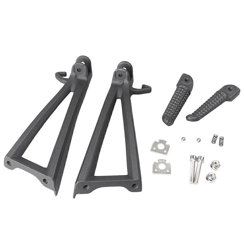 Yamaha YZF R6 Black Rear Footrest Assembly Kit with Foot Pegs (2006-2011)