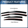 Honda Civic Sedan 2012 (2012) - Side Window Vent Visors Black Window Deflectors