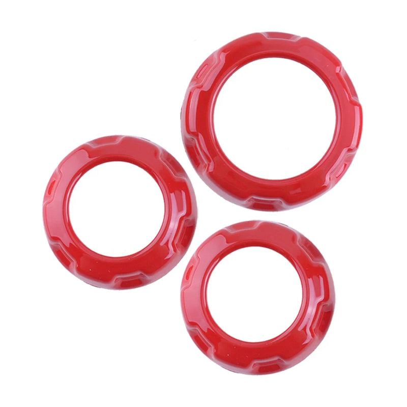 Dodge Challenger Charger Red Air Condition Audio Switch Knob Trim Ring