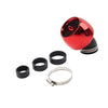ATV Scooter - 28MM / 35 / 42 / 48MM Adapter Red Universal Air Intake Filter Cone Pod