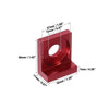 Motorcycle Chain Adjuster Block Tensioner / 12mm Hole Dia / 2 x Red Metal