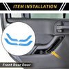 Jeep Wrangler Light Blue Front Rear Door Handle Bezel Cover Trims (2007-2018)