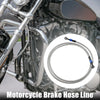 90 Degree Brake Hose Motorcycle Braided Line Tube 180cm Silver Tone