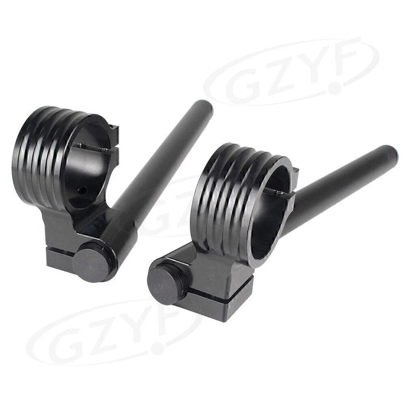 Motorcycle Black 37mm Clip On Handlebar Fork Tubes (Universal)