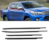 Toyota Hilux Revo (2015-2023) Black 4pcs Outer Door Belt Moulding