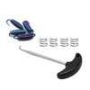 Motorcycle Blue Steel Exhaust Pipe Muffler Mounting Springs Hooks (N/A)