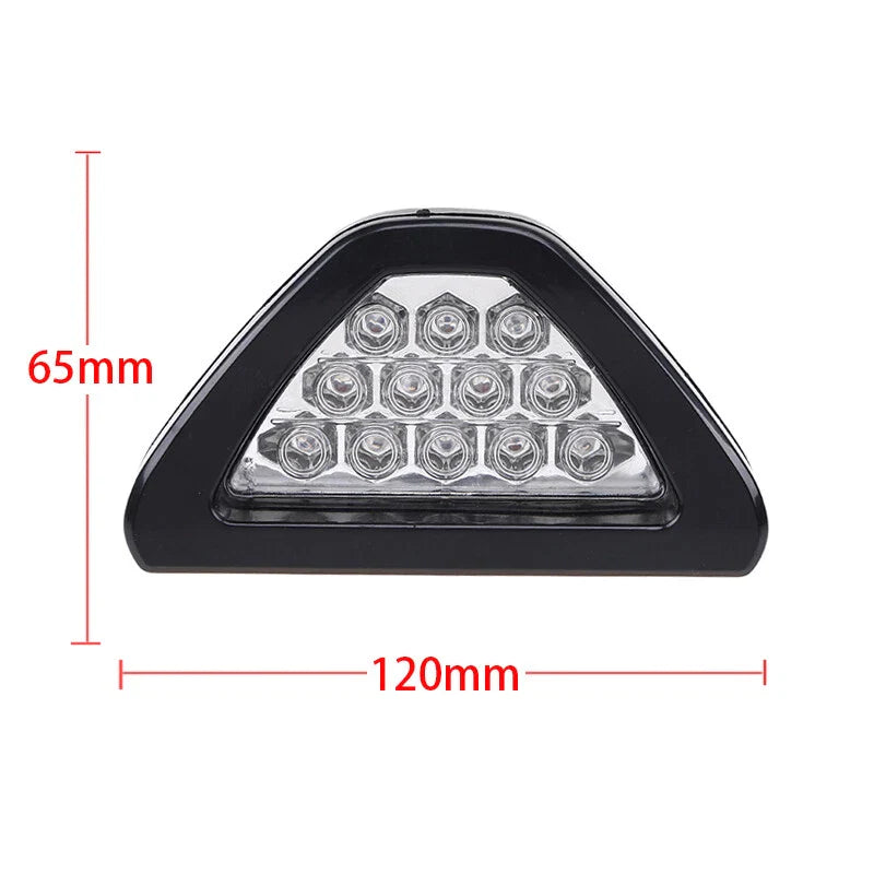 Cars Universal 3rd F1 12 LED Strobe Rear Bumper Tail Brake Light