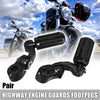 Harley Motorcycle Engine Foot Pegs / 1 Pair / Short Angled Mount Pedal