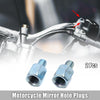2 Pcs 9mm Mounting Dia Clockwise Motorcycle Rear View Mirror Adapter Bolts
