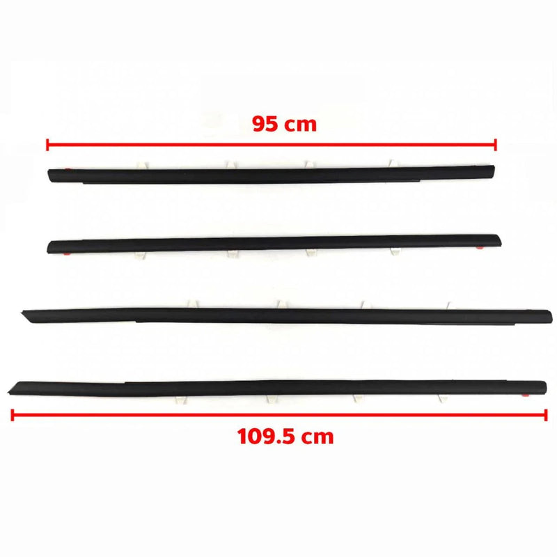 Weatherstrip Door Belt Black Set 4 LH+RH Fits Honda Accord CD 4D SED 1994-97 D05