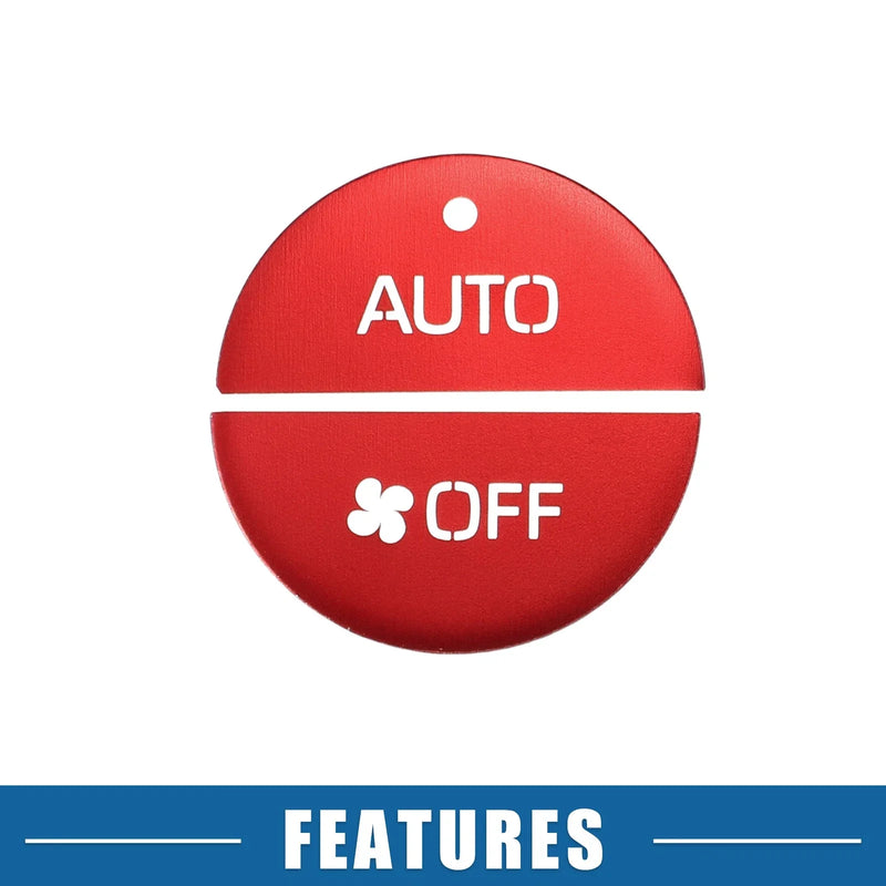 Toyota RAV4 (2019-2022) Aluminum Red 4Pcs AC Switch Knob Cover Trim