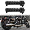 Universal Motorcycle 2 x 42mm Exhaust Silencer Muffler Pipe Black