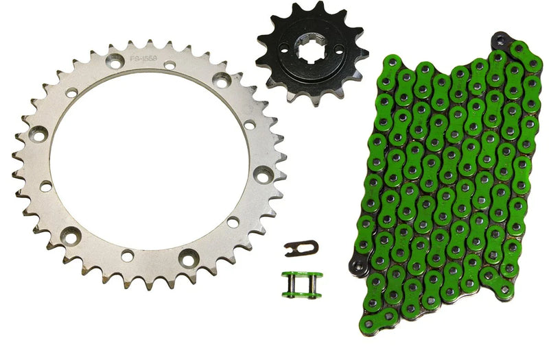 Yamaha Blaster 2x Green 520x94 O-Ring Drive Chain & 13/41 Sprockets