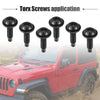 Jeep Wrangler (2007-2018) - 6 x Bolts Extra Long Black Torx Screws