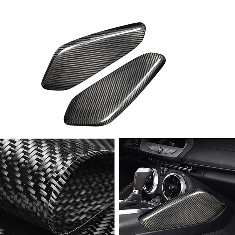 Chevrolet Camaro 2 x Carbon Fiber Center Console Side Covers (2016-2024)