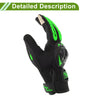 Motorcycle Breathable Full Finger Nylon Outdoor Green 1 Pair XL Glove