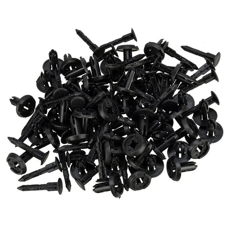 50 x 6mm Bumper Bonnet Trim Fixing Clips