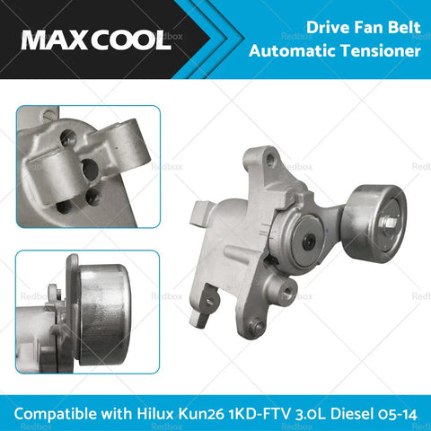 Toyota Hilux KUN25 KUN26 1KD-FTV Diesel Drive Fan Belt Tensioner (05-14)