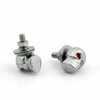 Universal Motorcycle 4pcs Chrome Skull License Plate Frame Screws